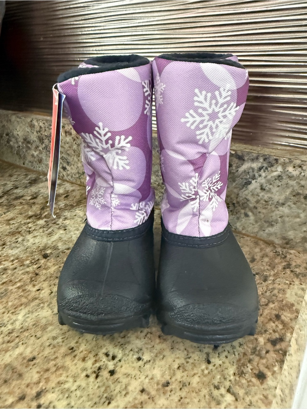 Tundra Kids Purple Snowflake Winter Boots